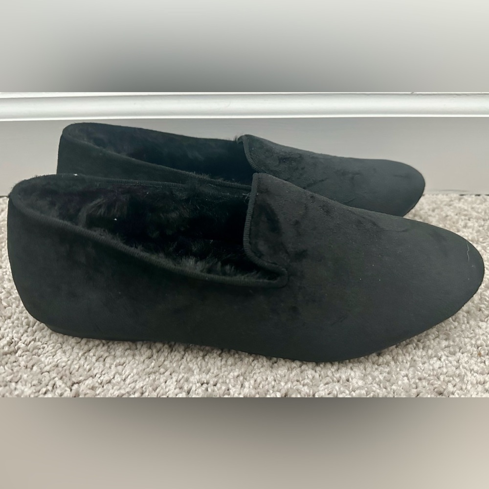 Women’s Black Velvet Loafers